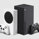 The white Xbox Series S and the black Xbox Series X.